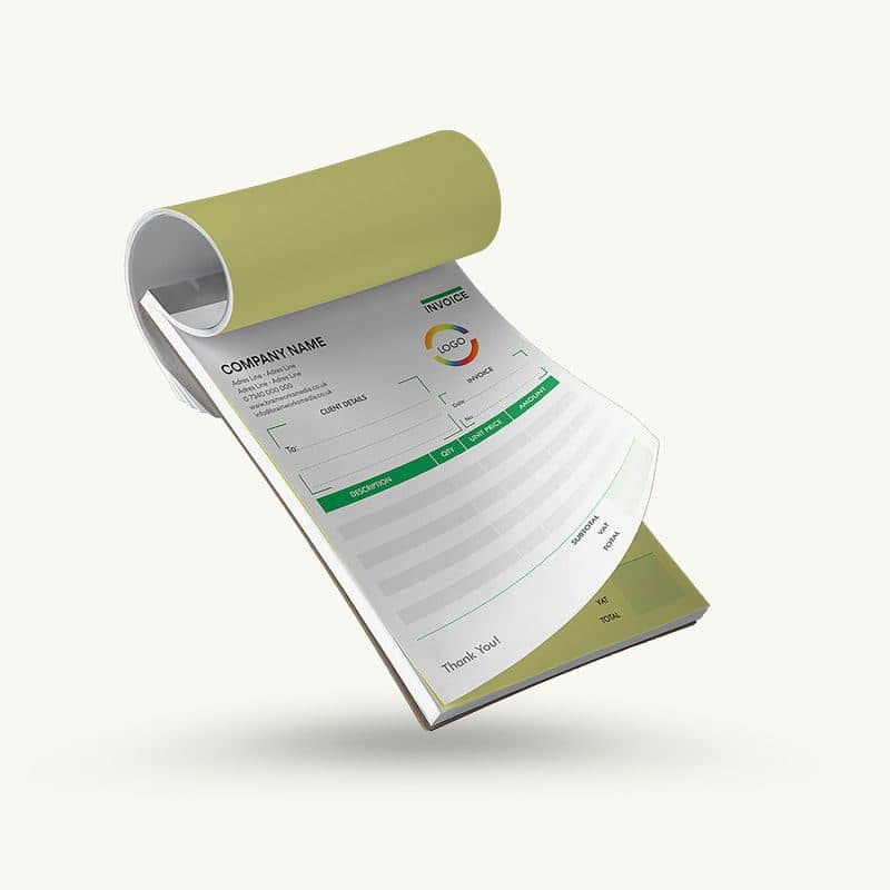 Receipt books printing