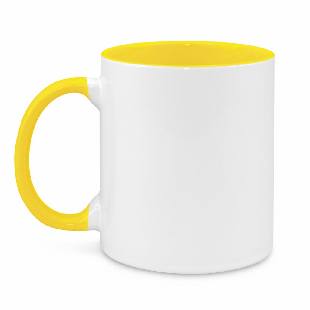 two-tone mug yellow inside